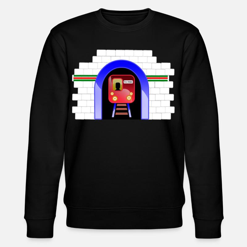 Blauer Tunnelzug im Torbogen - Stanley/Stella Unisex Bio-Sweatshirt CHANGER  - Schwarz