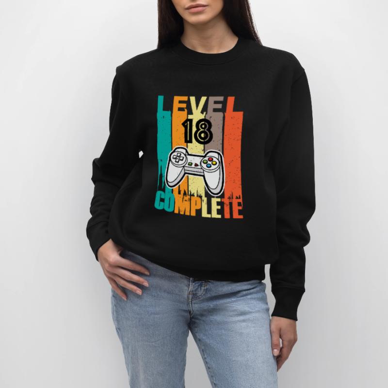 Level 18 Complete Controller 18.Geburtstag Stanley/Stella Unisex Bio-Sweatshirt CHANGER 