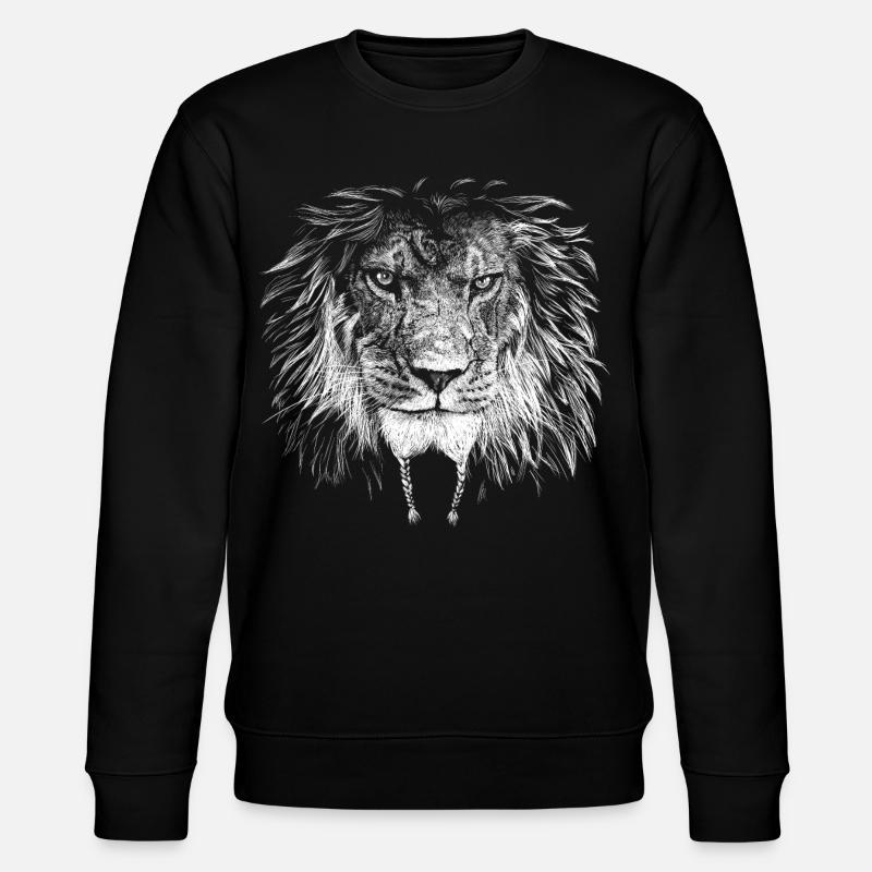 Löwe Biker - Stanley/Stella Unisex Bio-Sweatshirt CHANGER  - Schwarz