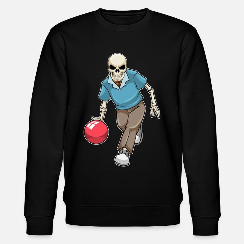 Boule de bowling squelette - Sweat bio CHANGER Stanley/Stella Unisexe - noir