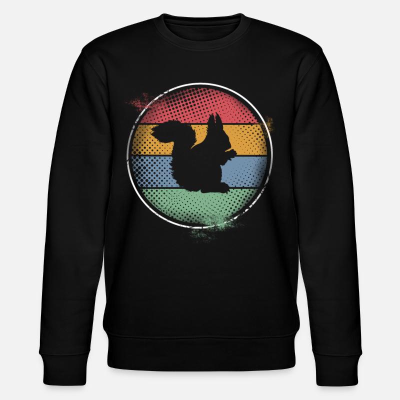 Eichhörnchen - Stanley/Stella Unisex Bio-Sweatshirt CHANGER  - Schwarz