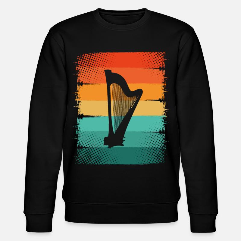 Harfe - Stanley/Stella Unisex Bio-Sweatshirt CHANGER  - Schwarz