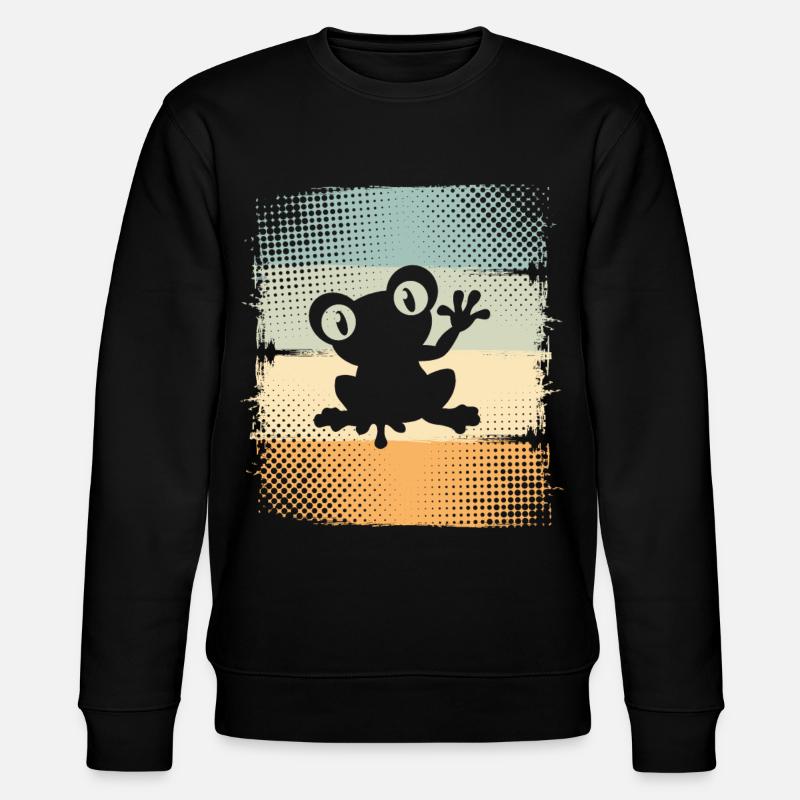 Frosch - Stanley/Stella Unisex Bio-Sweatshirt CHANGER  - Schwarz