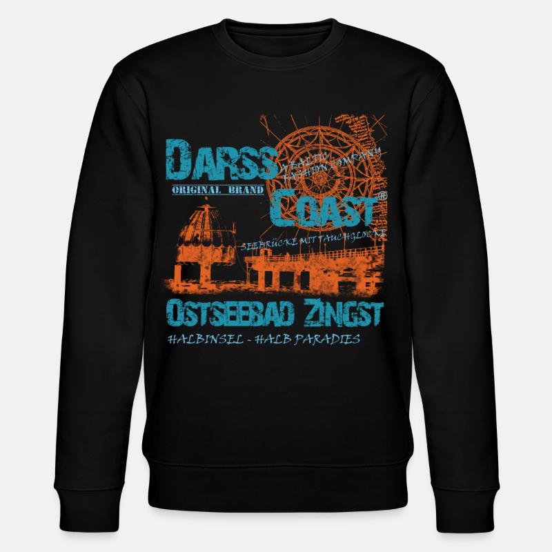 DarssCoast - Ostseebad Zingst - Stanley/Stella Unisex Bio-Sweatshirt CHANGER  - Schwarz