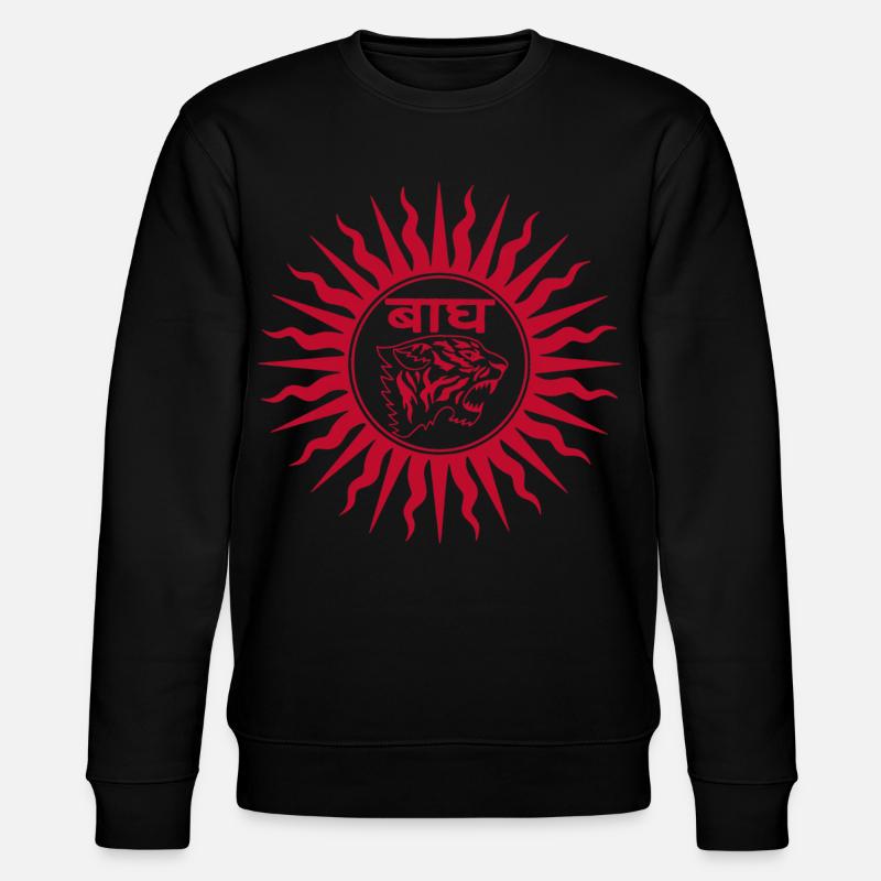 Roter Tiger in Indien - Stanley/Stella Unisex Bio-Sweatshirt CHANGER  - Schwarz