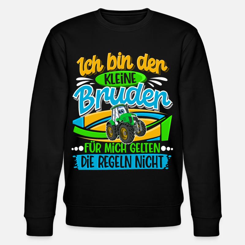 Traktor Kleiner Bruder - Stanley/Stella Unisex Bio-Sweatshirt CHANGER  - Schwarz