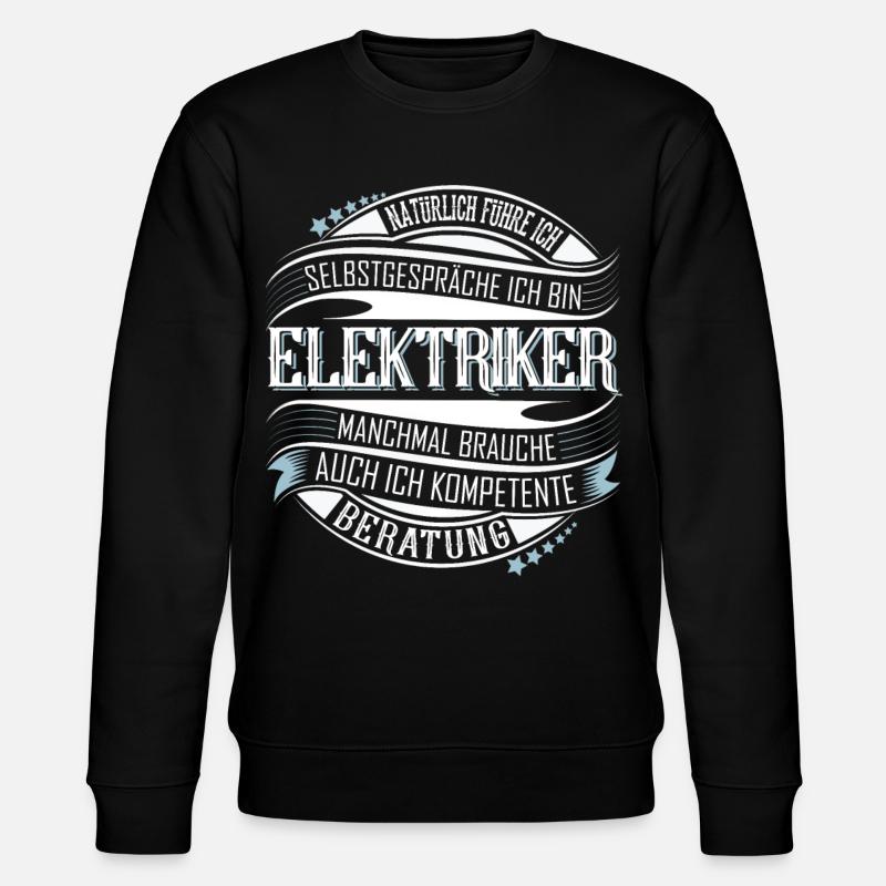 Elektriker - Stanley/Stella Unisex Bio-Sweatshirt CHANGER  - Schwarz