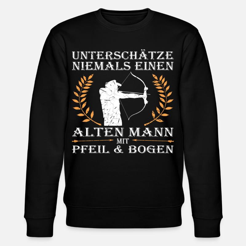 Bogenschießen, Bogensport, Bogenschütze, Archery - Stanley/Stella Unisex Bio-Sweatshirt CHANGER  - Schwarz