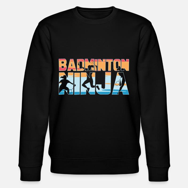 Badminton Ninja Joueur de badminton - Sweat bio CHANGER Stanley/Stella Unisexe - noir