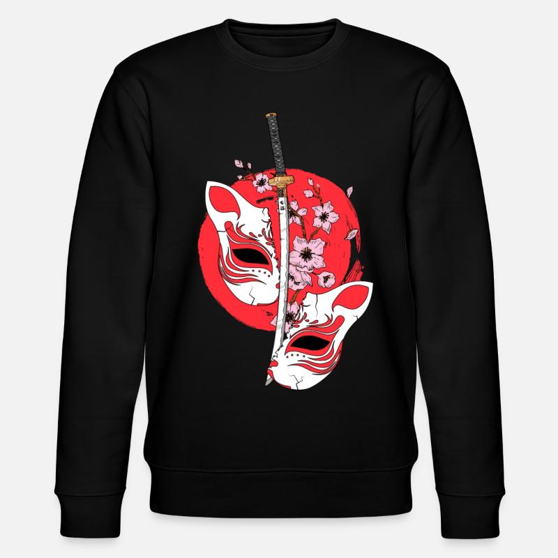 Kitsune Masque Épée Japonaise Katana Japonais - Sweat bio CHANGER Stanley/Stella Unisexe - noir