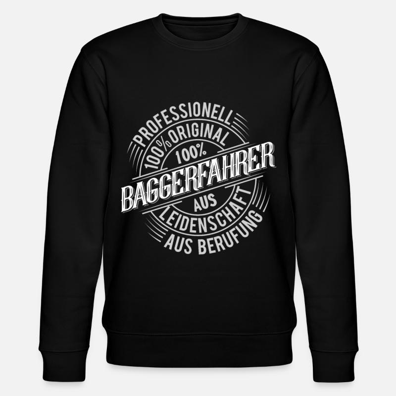 Baggerfahrer - Stanley/Stella Unisex Bio-Sweatshirt CHANGER  - Schwarz