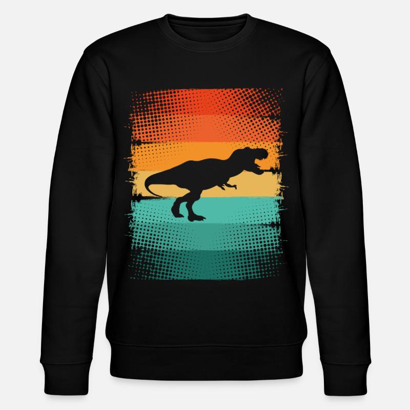 T-Rex Dino Dinosaurier - Stanley/Stella Unisex Bio-Sweatshirt CHANGER  - Schwarz