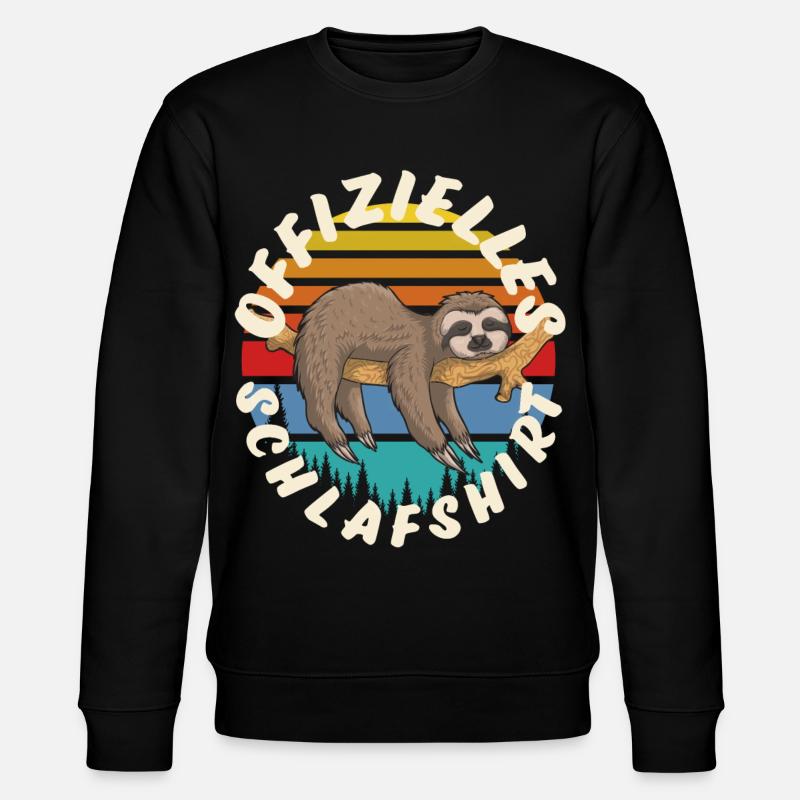 Faultier - Stanley/Stella Unisex Bio-Sweatshirt CHANGER  - Schwarz