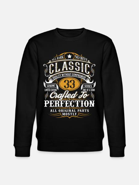 33rd birthday - Stanley/Stella CHANGER Unisex Organic Sweatshirt - black