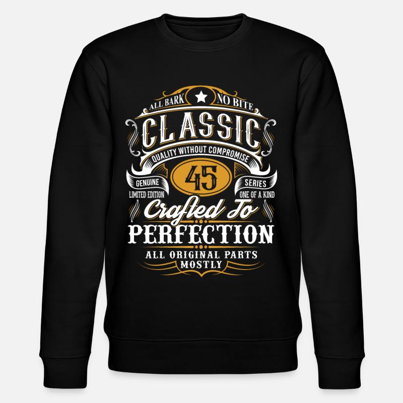 45th birthday - Stanley/Stella CHANGER Unisex Organic Sweatshirt - black