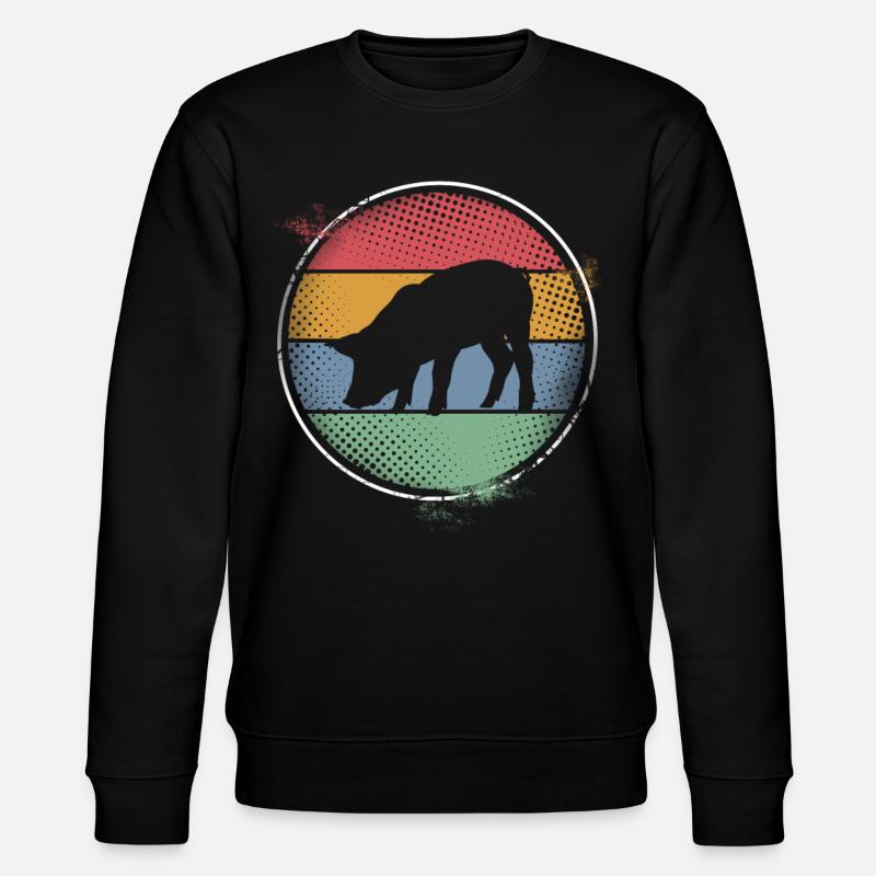 Schwein - Stanley/Stella Unisex Bio-Sweatshirt CHANGER  - Schwarz