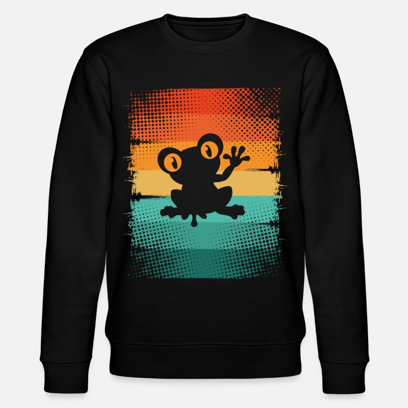 Frosch - Stanley/Stella Unisex Bio-Sweatshirt CHANGER  - Schwarz