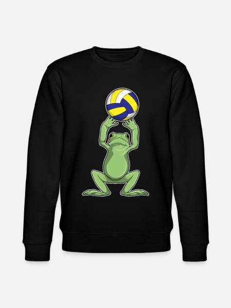 Frog Volleyball Player Volleyball - Stanley/Stella CHANGER Unisex Organic Sweatshirt - black