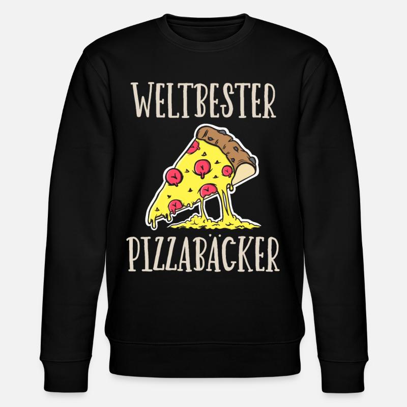 Weltbester Pizzabäcker - Stanley/Stella Unisex Bio-Sweatshirt CHANGER  - Schwarz