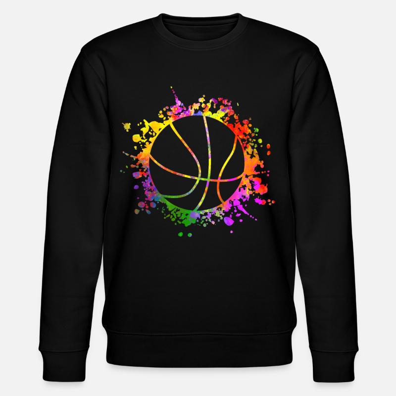 Éclaboussures de peinture de basket-ball - Sweat bio CHANGER Stanley/Stella Unisexe - noir