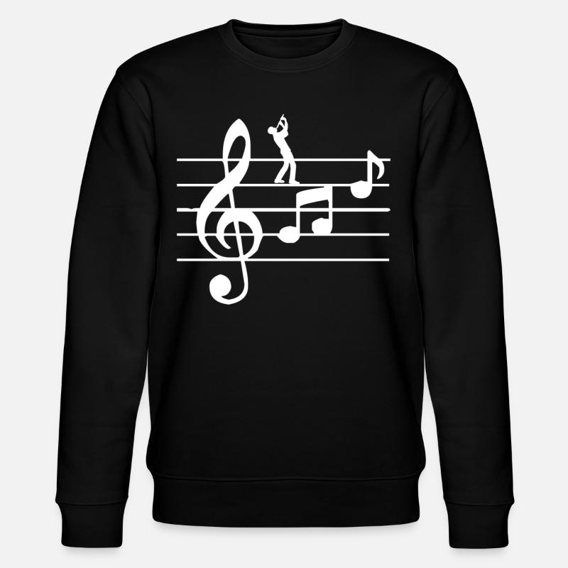 Flöte Blasinstrumente - Stanley/Stella Unisex Bio-Sweatshirt CHANGER - Schwarz