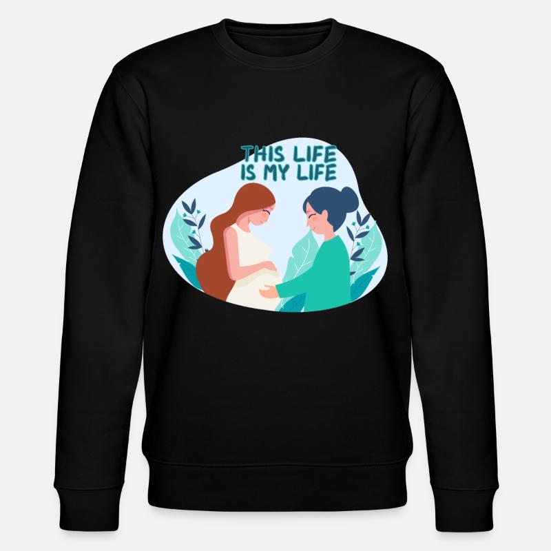 Hebamme Schwanger Geburtshelfer - Stanley/Stella Unisex Bio-Sweatshirt CHANGER  - Schwarz