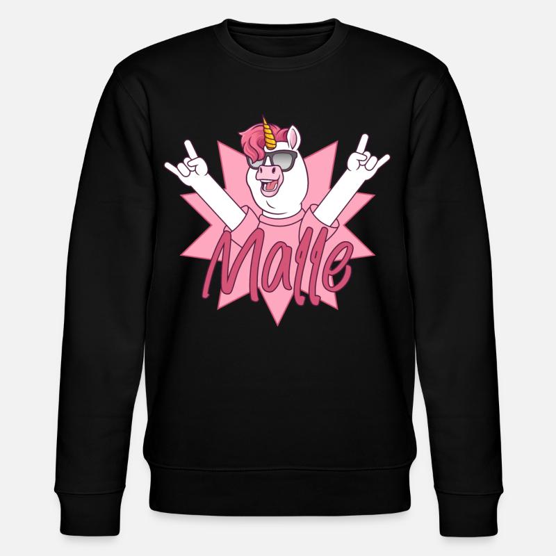 Malle Outfit Einhorn - Stanley/Stella Unisex Bio-Sweatshirt CHANGER - Schwarz