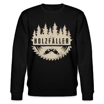 Holzfäller - Stanley/Stella Unisex Bio-Sweatshirt CHANGER  - Schwarz - Vorne - Nik (191cm) & Marisol (170cm)