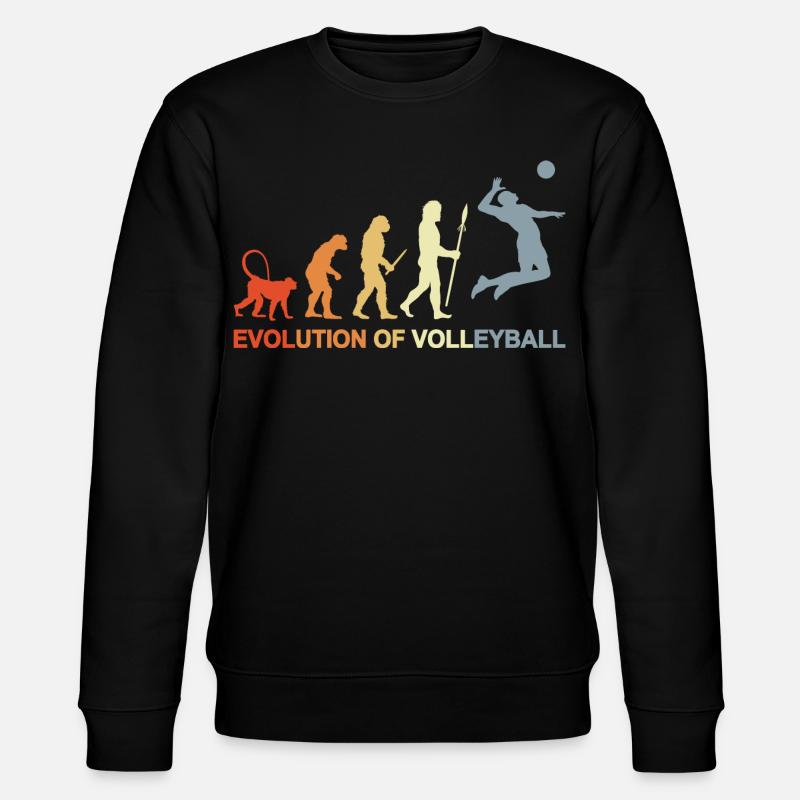 Evolution eines Volleyballspielers - Stanley/Stella Unisex Bio-Sweatshirt CHANGER  - Schwarz