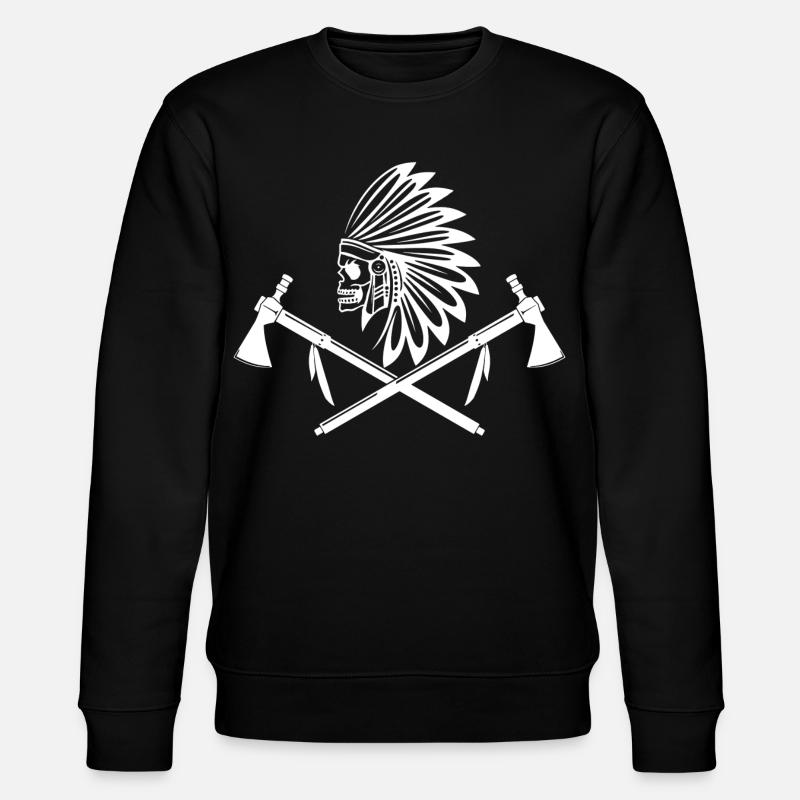 Guerrier indien blanc - Sweat bio CHANGER Stanley/Stella Unisexe - noir