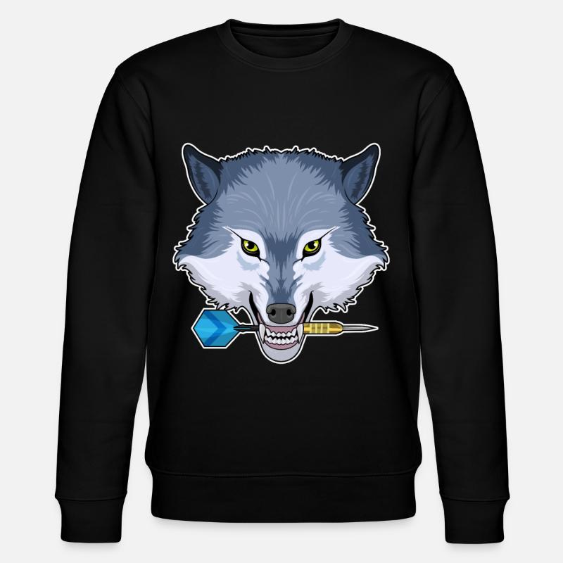 Wolf Dart Dartpfeil - Stanley/Stella Unisex Bio-Sweatshirt CHANGER - Schwarz