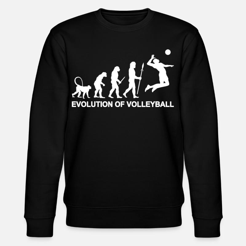Evolution des Volleyballs - Stanley/Stella Unisex Bio-Sweatshirt CHANGER  - Schwarz