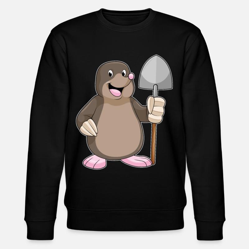 Taupe avec pelle - Sweat bio CHANGER Stanley/Stella Unisexe - noir