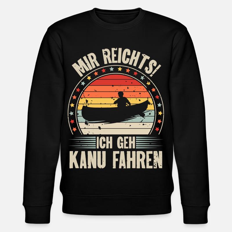 Kanu Kanut Kanutin Kanufahrer - Stanley/Stella Unisex Bio-Sweatshirt CHANGER  - Schwarz