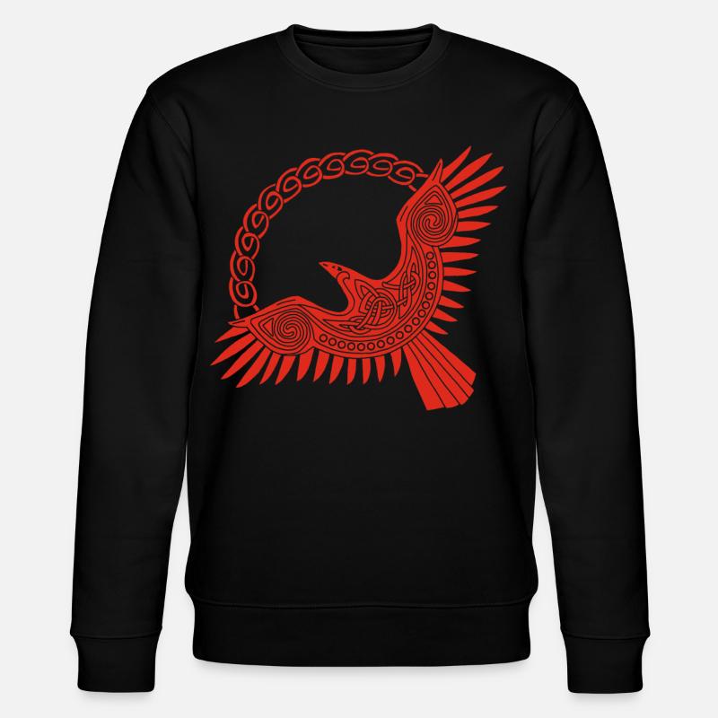 red viking eagle - Stanley/Stella CHANGER Unisex Organic Sweatshirt - black