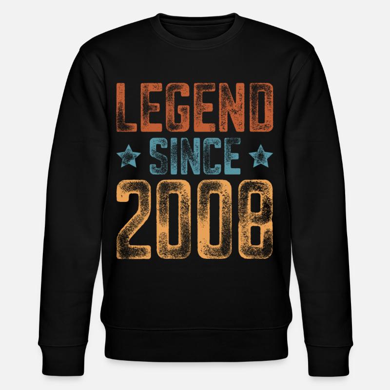 2008 Naissance Année de naissance Anniversaire - Sweat bio CHANGER Stanley/Stella Unisexe - noir