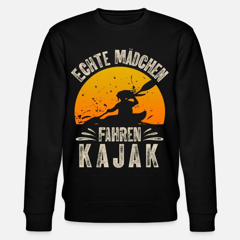 Kajak Kajakfahrerin - Stanley/Stella Unisex Bio-Sweatshirt CHANGER  - Schwarz
