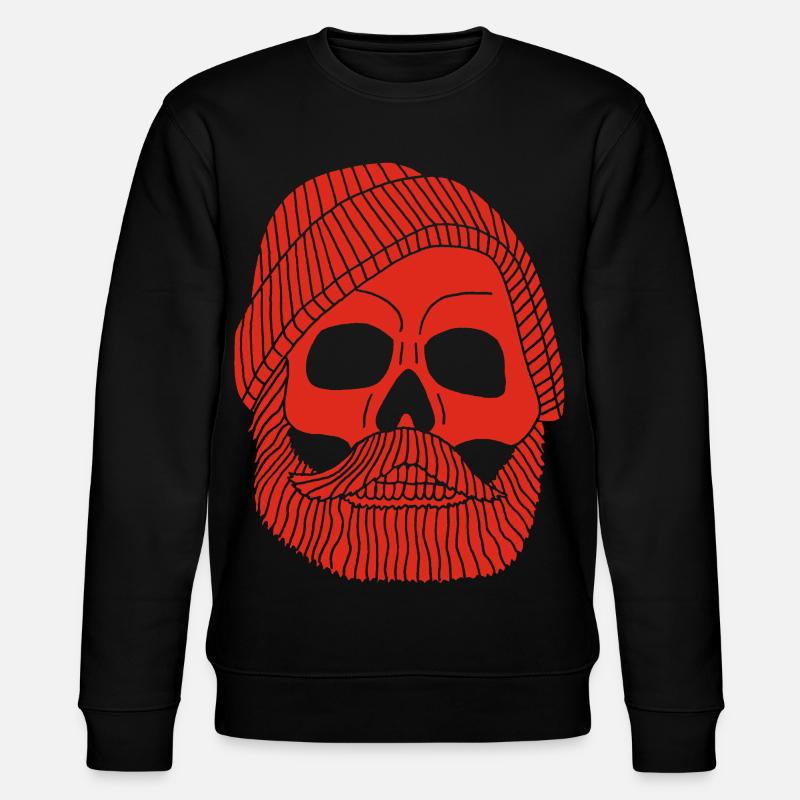 Crâne de marin pêcheur rouge - Sweat bio CHANGER Stanley/Stella Unisexe - noir