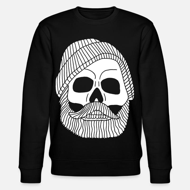 Crâne de marin pêcheur blanc - Sweat bio CHANGER Stanley/Stella Unisexe - noir