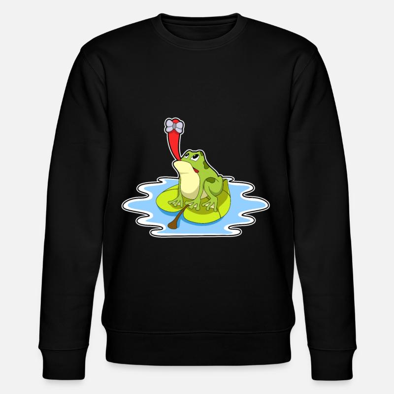 Grenouille sur feuille avec insecte - Sweat bio CHANGER Stanley/Stella Unisexe - noir