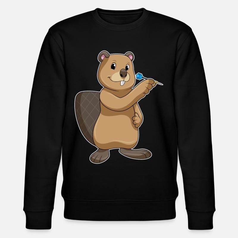 Biber Dart Dartpfeil - Stanley/Stella Unisex Bio-Sweatshirt CHANGER  - Schwarz