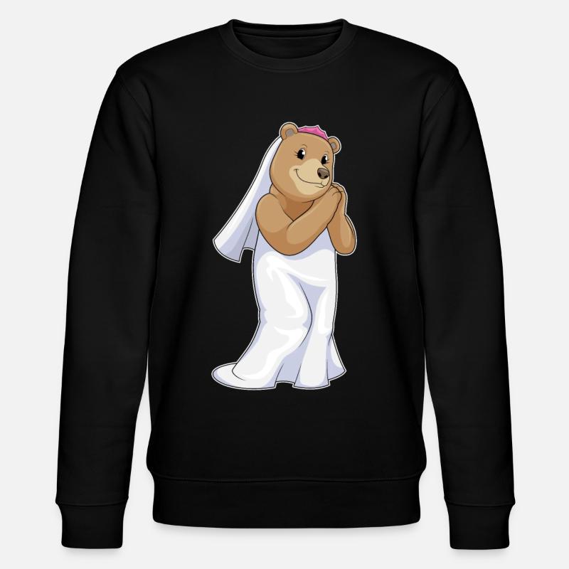 Ours comme mariée avec voile - Sweat bio CHANGER Stanley/Stella Unisexe - noir