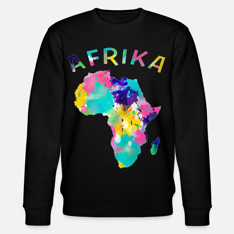 Afrika bunt - Stanley/Stella Unisex Bio-Sweatshirt CHANGER - Schwarz