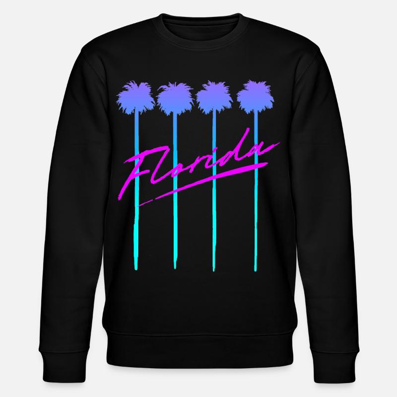 Florida Palmen - Stanley/Stella Unisex Bio-Sweatshirt CHANGER  - Schwarz
