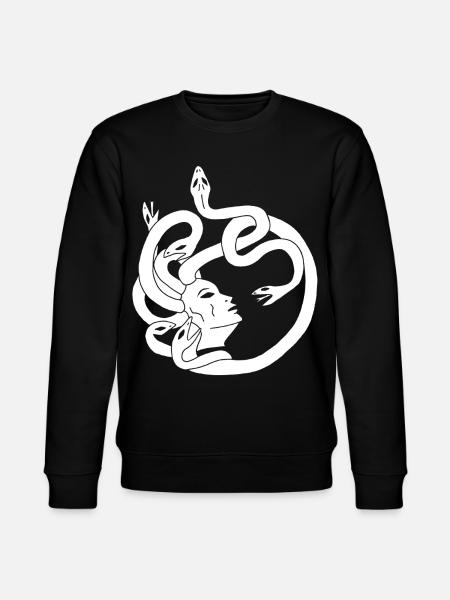 Snake-haired woman (white) - Stanley/Stella CHANGER Unisex Organic Sweatshirt - black