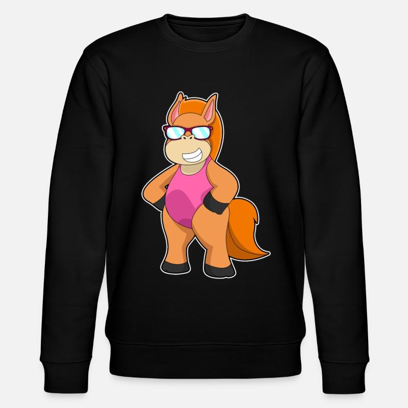 Cheval avec lunettes de soleil - Sweat bio CHANGER Stanley/Stella Unisexe - noir