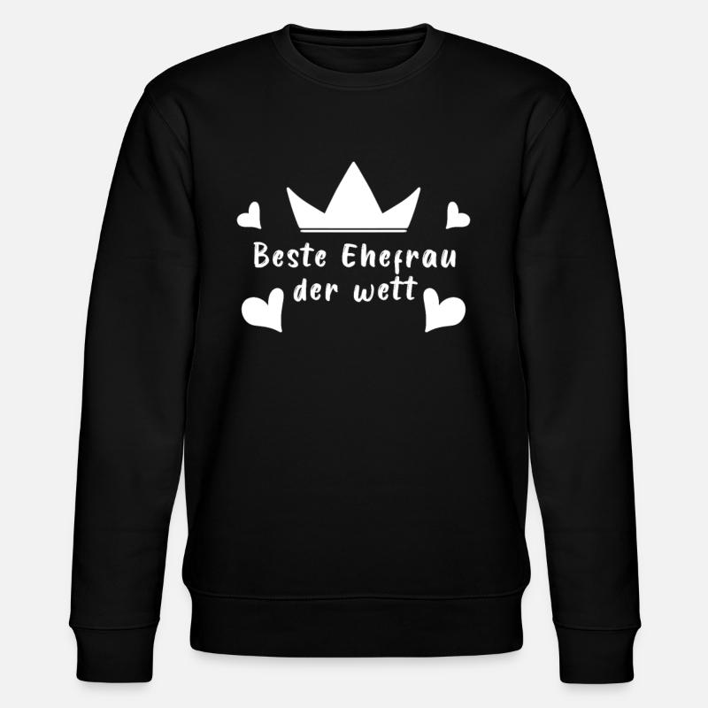 Beste Ehefrau der Welt - Stanley/Stella Unisex Bio-Sweatshirt CHANGER  - Schwarz