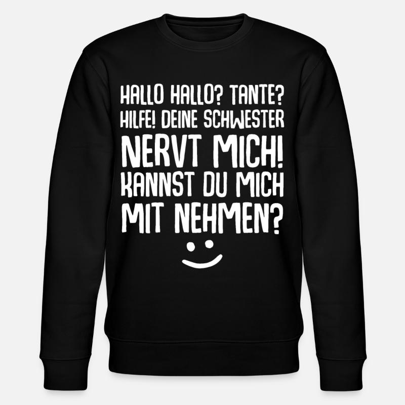 Tante Nichte Neffe - Stanley/Stella Unisex Bio-Sweatshirt CHANGER  - Schwarz
