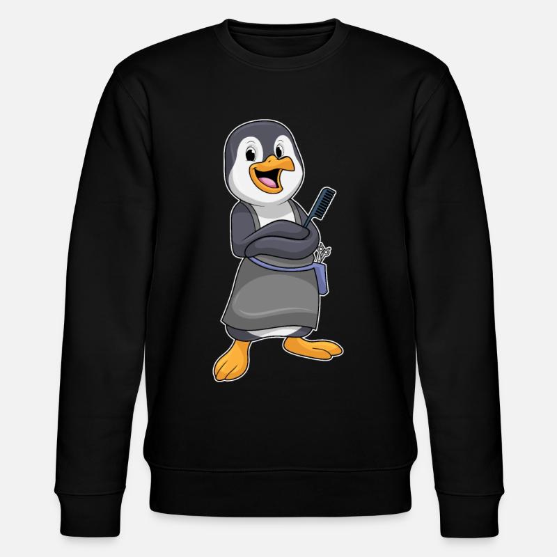 Pinguin Friseur Kamm - Stanley/Stella Unisex Bio-Sweatshirt CHANGER  - Schwarz
