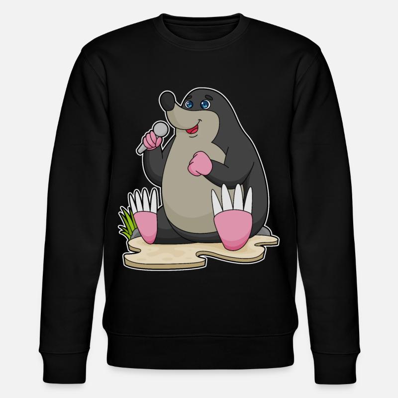 Mole Singer Microphone Singing - Stanley/Stella CHANGER Unisex Organic Sweatshirt - black